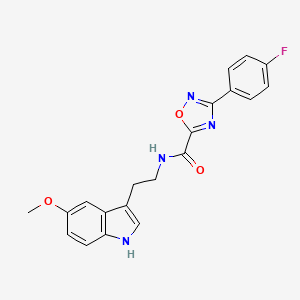 3-(4-fluorophenyl)-N-[2-(5-methoxy-1H-indol-3-yl)ethyl]-1,2,4-oxadiazole-5-carboxamide