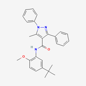 N-(5-tert-butyl-2-methoxyphenyl)-5-methyl-1,3-diphenyl-1H-pyrazole-4-carboxamide