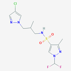 N-[3-(4-chloro-1H-pyrazol-1-yl)-2-methylpropyl]-1-(difluoromethyl)-3-methyl-1H-pyrazole-4-sulfonamide