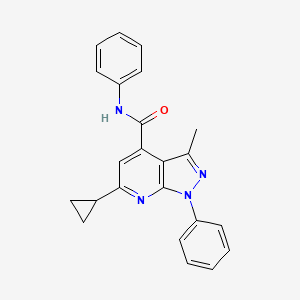 6-cyclopropyl-3-methyl-N,1-diphenyl-1H-pyrazolo[3,4-b]pyridine-4-carboxamide