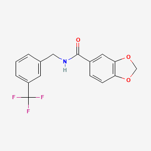 N-[3-(trifluoromethyl)benzyl]-1,3-benzodioxole-5-carboxamide