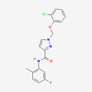 1-[(2-chlorophenoxy)methyl]-N-(5-fluoro-2-methylphenyl)-1H-pyrazole-3-carboxamide