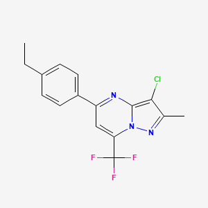 3-Chloro-5-(4-ethylphenyl)-2-methyl-7-(trifluoromethyl)pyrazolo[1,5-a]pyrimidine