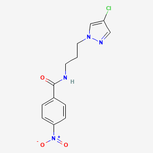 N-[3-(4-chloro-1H-pyrazol-1-yl)propyl]-4-nitrobenzamide