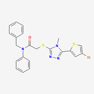 N-benzyl-2-{[5-(4-bromothiophen-2-yl)-4-methyl-4H-1,2,4-triazol-3-yl]sulfanyl}-N-phenylacetamide