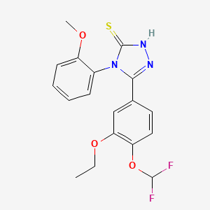 5-[4-(difluoromethoxy)-3-ethoxyphenyl]-4-(2-methoxyphenyl)-4H-1,2,4-triazole-3-thiol