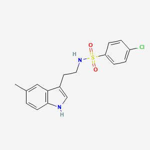 4-chloro-N-[2-(5-methyl-1H-indol-3-yl)ethyl]benzenesulfonamide