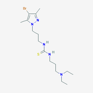 1-[3-(4-bromo-3,5-dimethyl-1H-pyrazol-1-yl)propyl]-3-[3-(diethylamino)propyl]thiourea