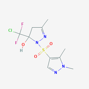 5-[chloro(difluoro)methyl]-1-[(1,5-dimethyl-1H-pyrazol-4-yl)sulfonyl]-3-methyl-4,5-dihydro-1H-pyrazol-5-ol