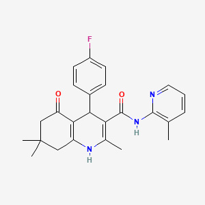 4-(4-fluorophenyl)-2,7,7-trimethyl-N-(3-methylpyridin-2-yl)-5-oxo-1,4,5,6,7,8-hexahydroquinoline-3-carboxamide