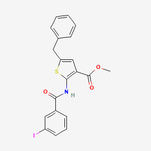 Methyl 5-benzyl-2-{[(3-iodophenyl)carbonyl]amino}thiophene-3-carboxylate