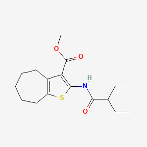 methyl 2-[(2-ethylbutanoyl)amino]-5,6,7,8-tetrahydro-4H-cyclohepta[b]thiophene-3-carboxylate