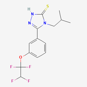 4-(2-methylpropyl)-5-[3-(1,1,2,2-tetrafluoroethoxy)phenyl]-4H-1,2,4-triazole-3-thiol