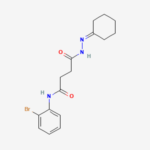 molecular formula C16H20BrN3O2 B10955297 N-(2-bromophenyl)-4-(2-cyclohexylidenehydrazinyl)-4-oxobutanamide 