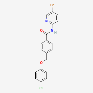 N-(5-bromopyridin-2-yl)-4-[(4-chlorophenoxy)methyl]benzamide