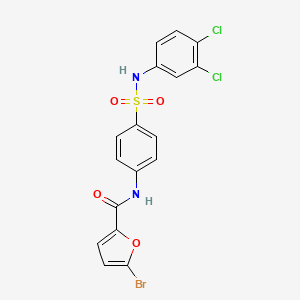 molecular formula C17H11BrCl2N2O4S B10955321 5-bromo-N-{4-[(3,4-dichlorophenyl)sulfamoyl]phenyl}furan-2-carboxamide 