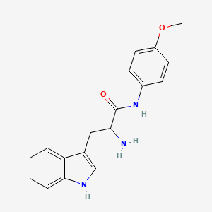 molecular formula C18H19N3O2 B10955328 2-Amino-3-(1H-indol-3-yl)-N-(4-methoxy-phenyl)-propionamide 