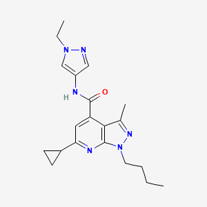 1-butyl-6-cyclopropyl-N-(1-ethyl-1H-pyrazol-4-yl)-3-methyl-1H-pyrazolo[3,4-b]pyridine-4-carboxamide