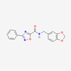 N-(1,3-benzodioxol-5-ylmethyl)-3-phenyl-1,2,4-oxadiazole-5-carboxamide