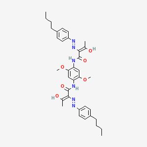 (2E,2'E)-N,N'-(2,5-dimethoxybenzene-1,4-diyl)bis{2-[2-(4-butylphenyl)hydrazinylidene]-3-oxobutanamide}