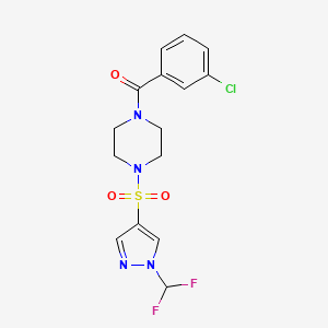 (3-chlorophenyl)(4-{[1-(difluoromethyl)-1H-pyrazol-4-yl]sulfonyl}piperazin-1-yl)methanone