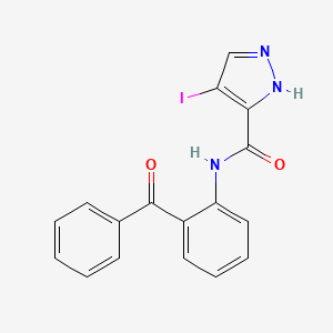 4-iodo-N-[2-(phenylcarbonyl)phenyl]-1H-pyrazole-3-carboxamide