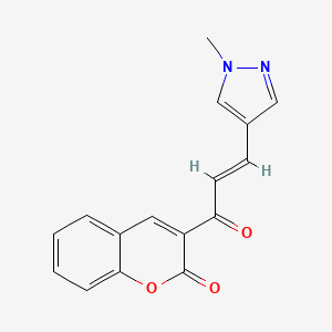 3-[3-(1-Methyl-1H-pyrazol-4-yl)prop-2-enoyl]-2H-chromen-2-one