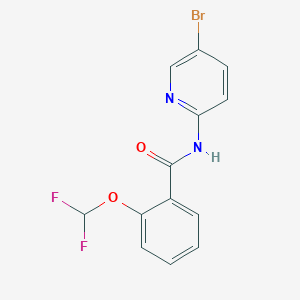 molecular formula C13H9BrF2N2O2 B10955462 N-(5-bromopyridin-2-yl)-2-(difluoromethoxy)benzamide 