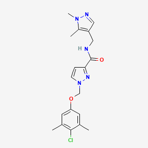 1-[(4-chloro-3,5-dimethylphenoxy)methyl]-N-[(1,5-dimethyl-1H-pyrazol-4-yl)methyl]-1H-pyrazole-3-carboxamide