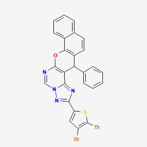 2-(4,5-Dibromo-2-thienyl)-14-phenyl-14H-benzo[7,8]chromeno[3,2-E][1,2,4]triazolo[1,5-C]pyrimidine