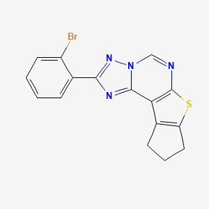 2-(2-bromophenyl)-9,10-dihydro-8H-cyclopenta[4,5]thieno[3,2-e][1,2,4]triazolo[1,5-c]pyrimidine