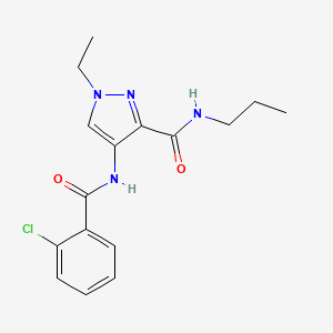 4-{[(2-chlorophenyl)carbonyl]amino}-1-ethyl-N-propyl-1H-pyrazole-3-carboxamide