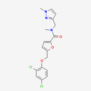 5-[(2,4-dichlorophenoxy)methyl]-N-methyl-N-[(1-methyl-1H-pyrazol-3-yl)methyl]furan-2-carboxamide