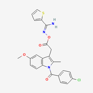 N'-[(2-{1-[(4-chlorophenyl)carbonyl]-5-methoxy-2-methyl-1H-indol-3-yl}acetyl)oxy]thiophene-2-carboximidamide