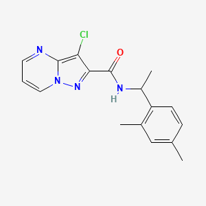 3-chloro-N-[1-(2,4-dimethylphenyl)ethyl]pyrazolo[1,5-a]pyrimidine-2-carboxamide