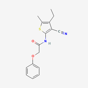 molecular formula C16H16N2O2S B10955568 N-(3-cyano-4-ethyl-5-methylthiophen-2-yl)-2-phenoxyacetamide 