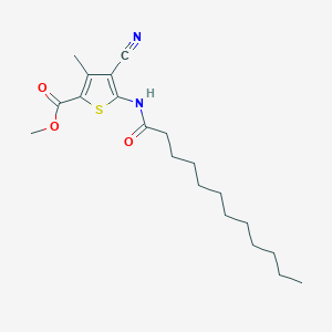 Methyl 4-cyano-5-(dodecanoylamino)-3-methylthiophene-2-carboxylate