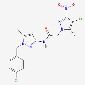 N-[1-(4-chlorobenzyl)-5-methyl-1H-pyrazol-3-yl]-2-(4-chloro-5-methyl-3-nitro-1H-pyrazol-1-yl)acetamide