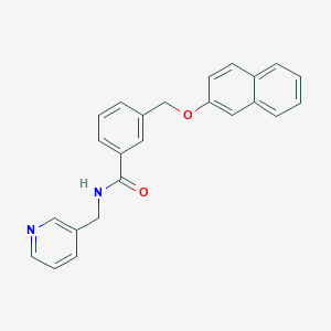 3-[(naphthalen-2-yloxy)methyl]-N-(pyridin-3-ylmethyl)benzamide