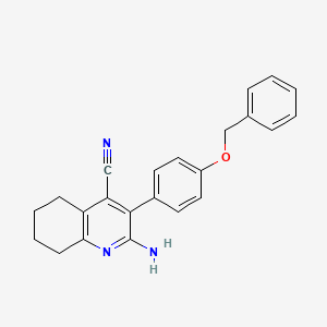 molecular formula C23H21N3O B10955645 2-Amino-3-[4-(benzyloxy)phenyl]-5,6,7,8-tetrahydroquinoline-4-carbonitrile CAS No. 514218-59-8