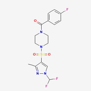 (4-{[1-(difluoromethyl)-3-methyl-1H-pyrazol-4-yl]sulfonyl}piperazin-1-yl)(4-fluorophenyl)methanone