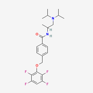 N-[1-(dipropan-2-ylamino)propan-2-yl]-4-[(2,3,5,6-tetrafluorophenoxy)methyl]benzamide