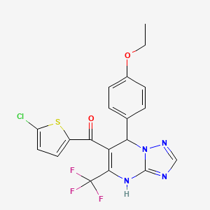 (5-Chlorothiophen-2-yl)[7-(4-ethoxyphenyl)-5-(trifluoromethyl)-4,7-dihydro[1,2,4]triazolo[1,5-a]pyrimidin-6-yl]methanone