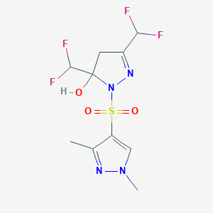 3,5-bis(difluoromethyl)-1-[(1,3-dimethyl-1H-pyrazol-4-yl)sulfonyl]-4,5-dihydro-1H-pyrazol-5-ol