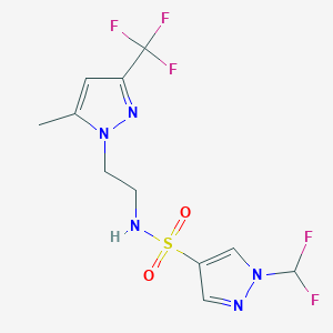 1-(difluoromethyl)-N-{2-[5-methyl-3-(trifluoromethyl)-1H-pyrazol-1-yl]ethyl}-1H-pyrazole-4-sulfonamide