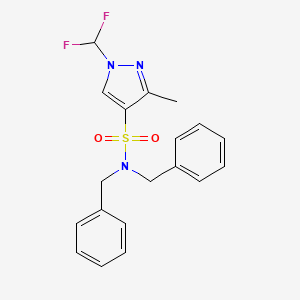 N,N-dibenzyl-1-(difluoromethyl)-3-methyl-1H-pyrazole-4-sulfonamide