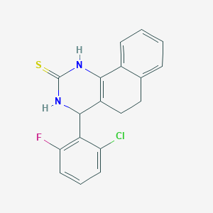 4-(2-chloro-6-fluorophenyl)-3,4,5,6-tetrahydrobenzo[h]quinazoline-2(1H)-thione