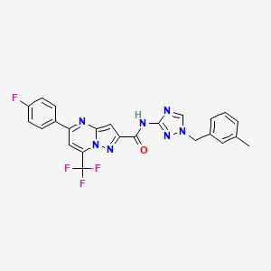 5-(4-fluorophenyl)-N-[1-(3-methylbenzyl)-1H-1,2,4-triazol-3-yl]-7-(trifluoromethyl)pyrazolo[1,5-a]pyrimidine-2-carboxamide