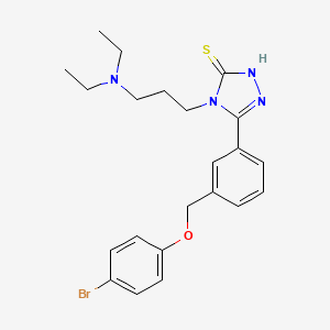 5-{3-[(4-bromophenoxy)methyl]phenyl}-4-[3-(diethylamino)propyl]-4H-1,2,4-triazole-3-thiol