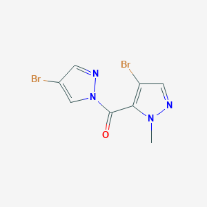 molecular formula C8H6Br2N4O B10955765 (4-bromo-1-methyl-1H-pyrazol-5-yl)(4-bromo-1H-pyrazol-1-yl)methanone 